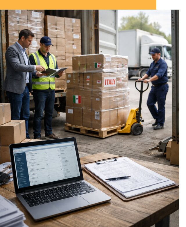 Доставка грузов из Италии: морские и авиаперевозки от 18749