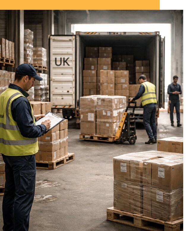 Доставка грузов из Великобритании с таможенным оформлением от 13020